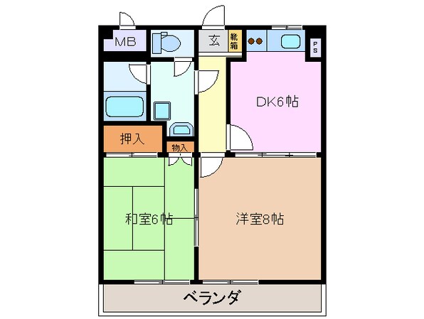 楠駅 徒歩3分 2階の物件間取画像